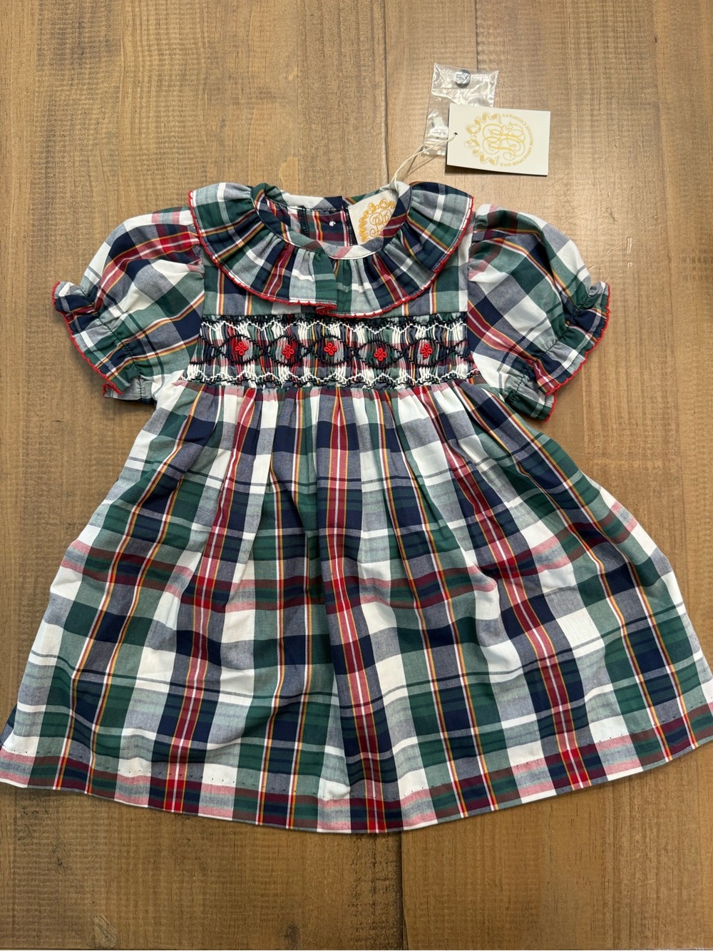 The Beaufort Bonnet Company Dottie Hart Dress in Field Park Plaid/Nantucket Navy